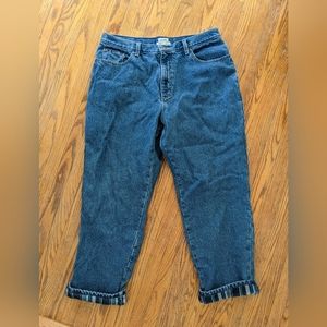 LL Bean sz 16 petite, flannel lined original fit jeans
